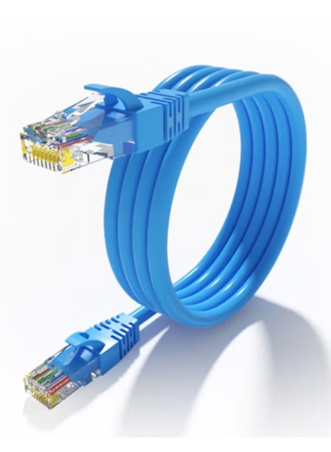 Stargold كابل إيثرنت CAT6 عالي السرعة 5م - كابل شبكة موثوق للألعاب، البث، المكتب والإنترنت المنزلي - كابل أزرق متين لنقل البيانات بسرعة - Image 1